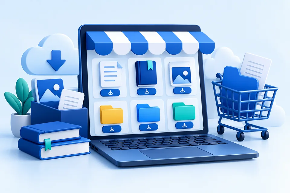 Productos digitales o tienda con stock: qué negocio online te conviene si no quieres almacén